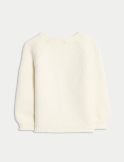 Svetr s květinovou výšivkou z bavlny (0 měsíců-6 let)