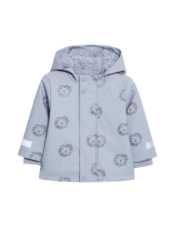 Nepromokavý plášť z umělé kůže s podšívkou a motivem lva (3 měsíce – 3 roky)