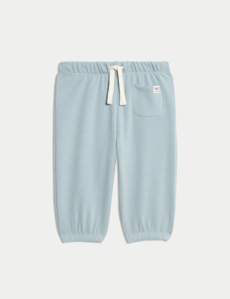 Cotton Blend Fleece Lined Joggers (0-3 Yrs)