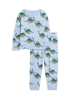 Pure Cotton Dinosaur Pyjamas (1-8 Yrs)