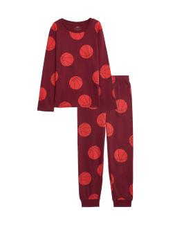 Pyžamová souprava Basketball, z čisté bavlny (3–16 let)