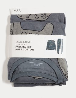 Pyžamo z čisté bavlny s herním potiskem (3–16 let)