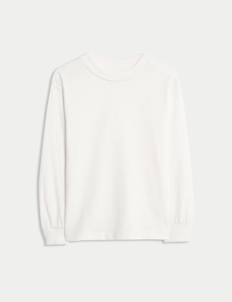 Tričko z čisté bavlny s dlouhým rukávem, (2–8 let)