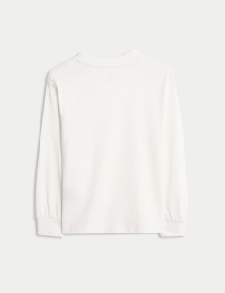 Tričko z čisté bavlny s dlouhým rukávem, (2–8 let)