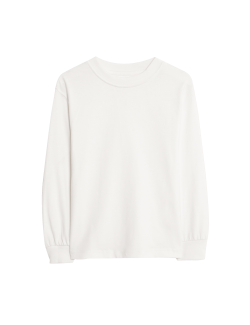 Tričko z čisté bavlny s dlouhým rukávem, (2–8 let)