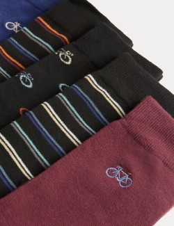 5pk Cool & Fresh™ Bike Cotton Rich Socks