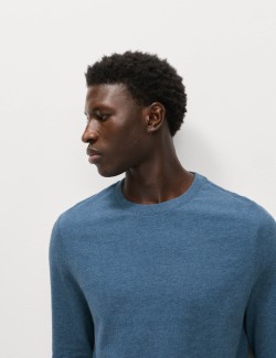 Čistě bavlněné tričko s dlouhým rukávem, měkké na dotek