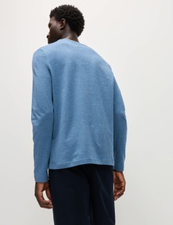 Čistě bavlněné tričko s dlouhým rukávem, měkké na dotek