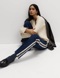 Cotton Rich Retro Side Stripe Joggers