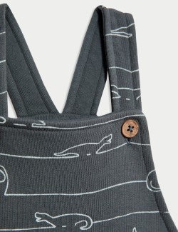 2 ks kalhot s dinosaury z žerzeje s vysokým obsahem bavlny (0-3 roky)