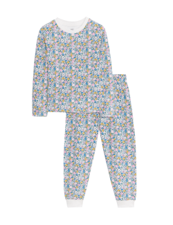 Pyžamo z čisté bavlny s květinovým vzorem (12 měsíců - 16 let)