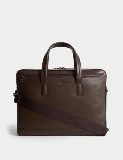 Taška na laptop z kůže se zdrsněným povrchem