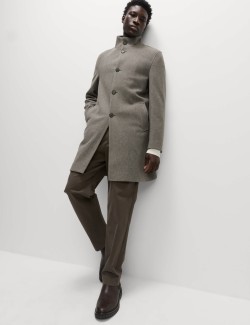 Kabát se stojacím límcem