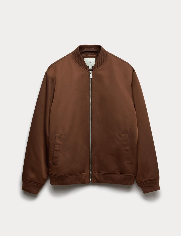 Satin Bomber Jacket
