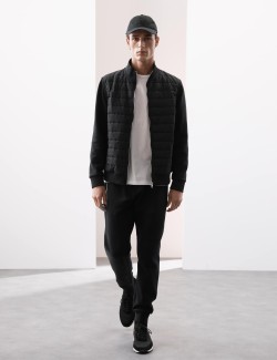 Prošívaná bunda s vysokým podílem bavlny na zip