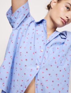 Krátká květovaná souprava, z čisté bavlny a hrubého batistu