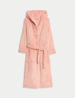Fleece Hooded Dressing Gown