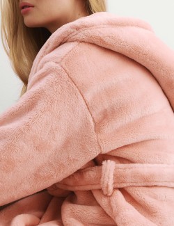 Fleece Hooded Dressing Gown