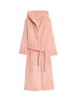 Fleece Hooded Dressing Gown