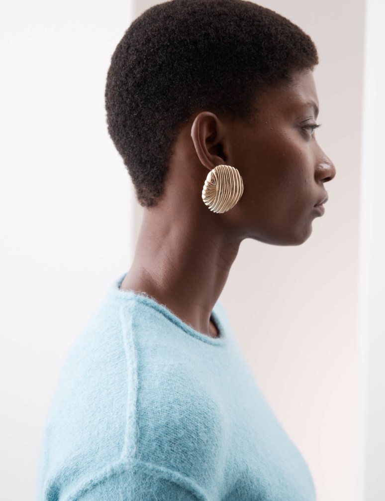 Volný pletený top s vlnou a alpakou