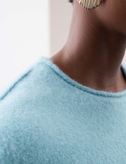 Volný pletený top s vlnou a alpakou