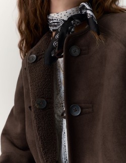 Faux Shearling Reversible Cropped Jacket