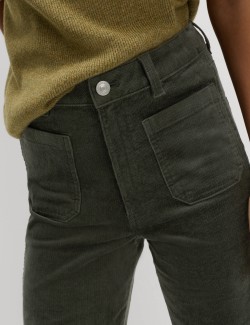 Cotton Rich Cord Flared Slim Fit Trousers
