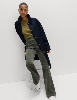 Cotton Rich Cord Flared Slim Fit Trousers