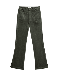 Cotton Rich Cord Flared Slim Fit Trousers