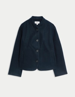 Krátká bunda bez límce