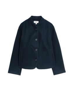 Krátká bunda bez límce