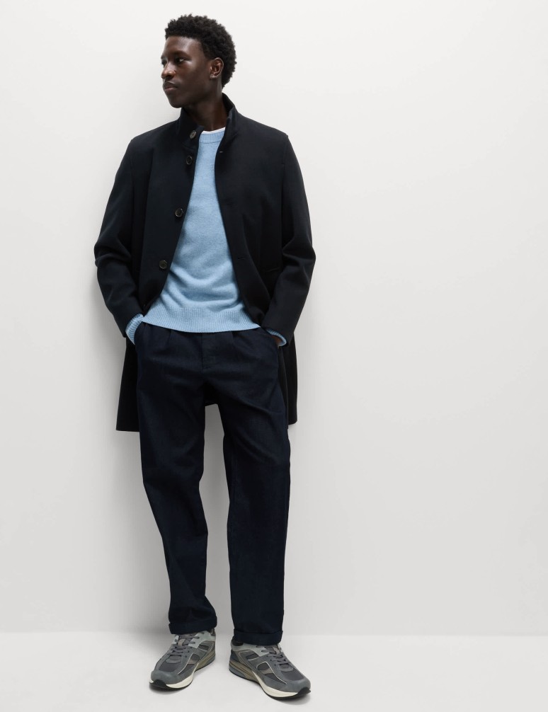 Funnel Neck Overcoat