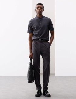 Polotriko s geometrickým potiskem, ze 100% bavlny