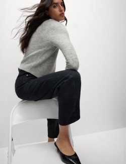 Zkrácený kardigan s výstřihem do V a přídavkem alpaky