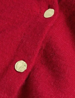 Zkrácený kardigan s výstřihem do V a přídavkem alpaky