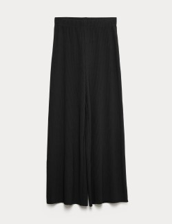 Plisse Elasticated Waist Trousers