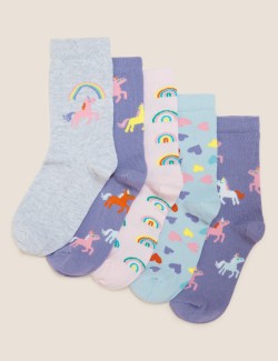 5 párů bavlněných ponožek s...