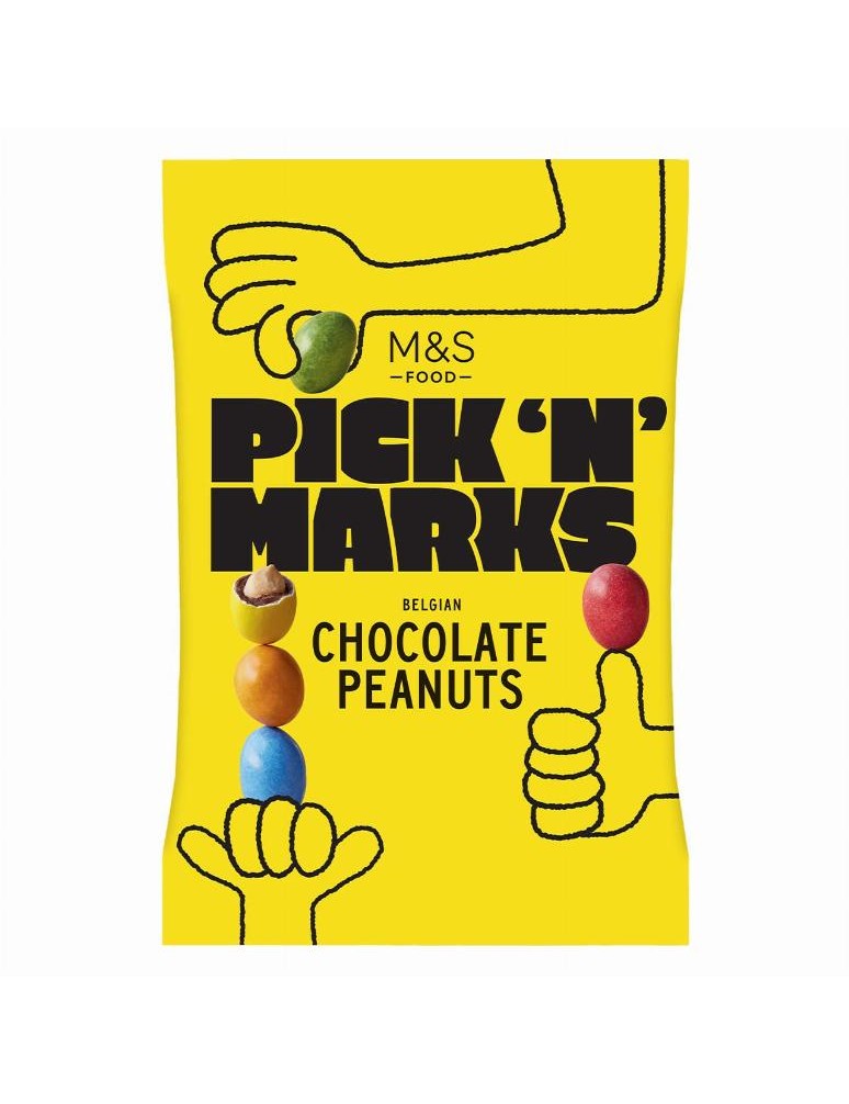 Arašídy v mléčné čokoládě s barevnou cukrovou krustou