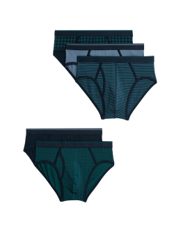 5 ks kalhotek Cotton Stretch Cool Fresh™ s geometrickým vzorem