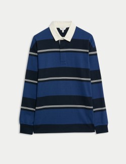 Pruhovaná ragby košile z čisté bavlny