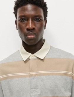 Pure Cotton Striped Rugby Shirt