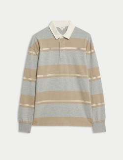 Pure Cotton Striped Rugby Shirt