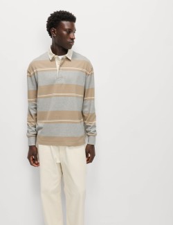 Pure Cotton Striped Rugby Shirt