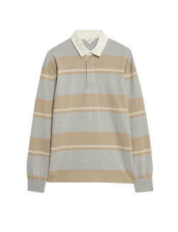 Pure Cotton Striped Rugby Shirt