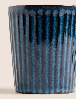 Ribbed Reactive Glaze Mug