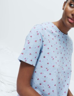 Noční košile z čisté bavlny s potiskem