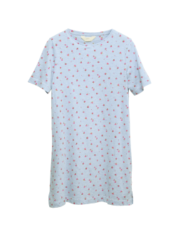 Noční košile z čisté bavlny s potiskem