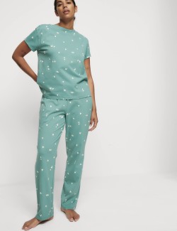 Cotton Rich Printed Pyjama Set