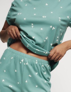 Cotton Rich Printed Pyjama Set