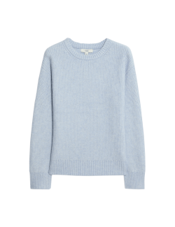 Pruhovaný svetr z měkoučké příze s kulatým výstřihem